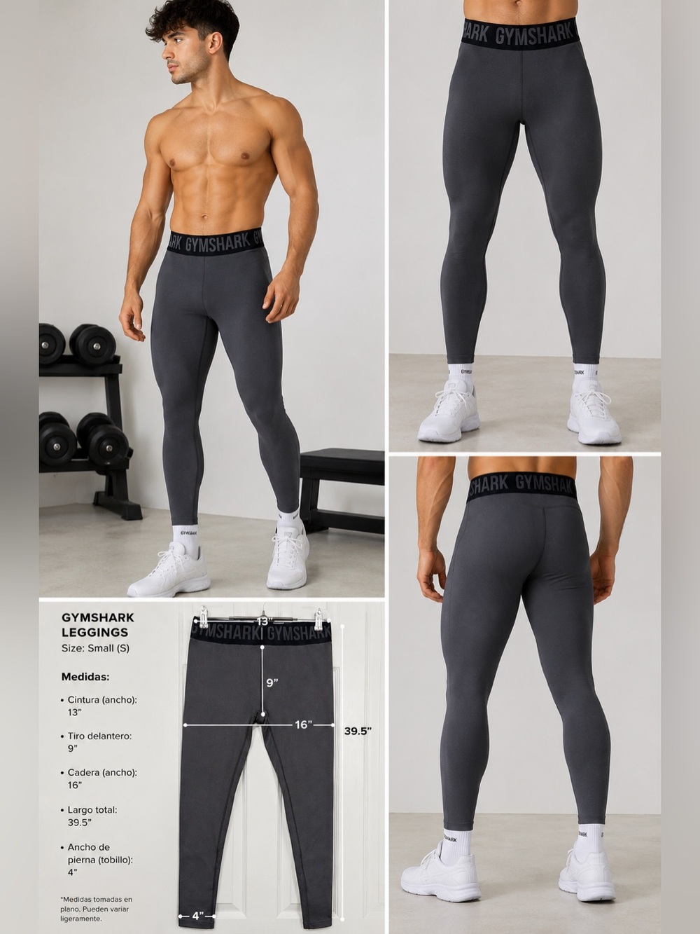 NWT Gymshark Critical High Rise Charcoal Gray Leggings Size S